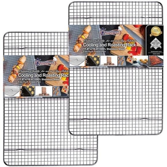 KITCHENATICS Heavy Duty Half Sheet Cooling Racks, Rust Resistant Stainless - Picture 1 of 7